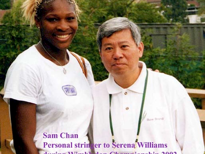 Sam Chan - Personal Stringer to Serena Williams during Wimbledon 2002