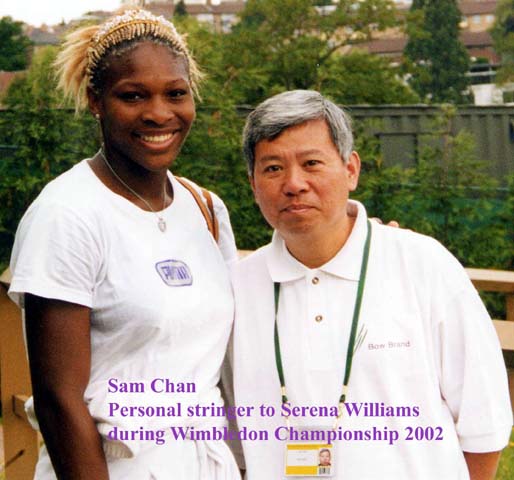 Sam Chan - Personal Stringer to Serena Williams during Wimbledon 2002