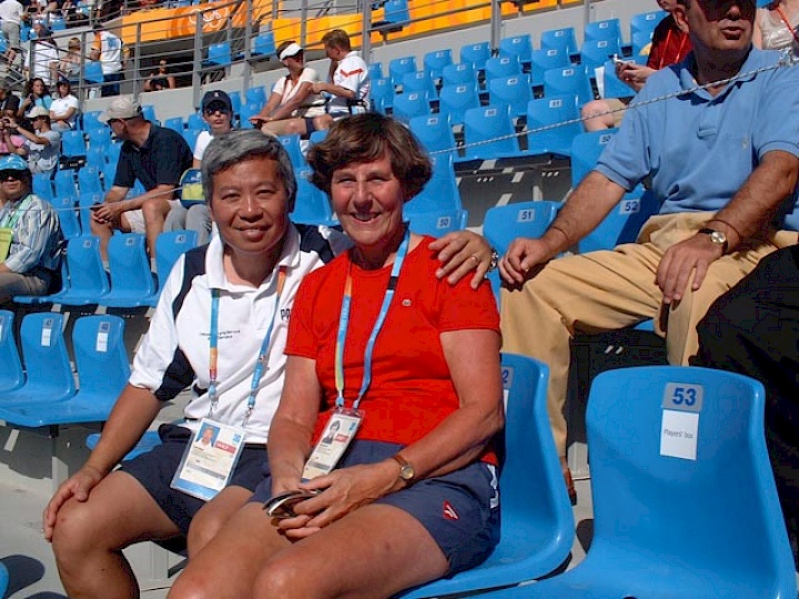 Sam and Corrie Chan at the Olympics